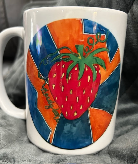 strawberry coffee mug